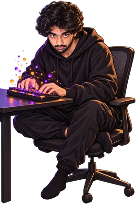 Aaryan playing Keywraith on a mechanical keyboard